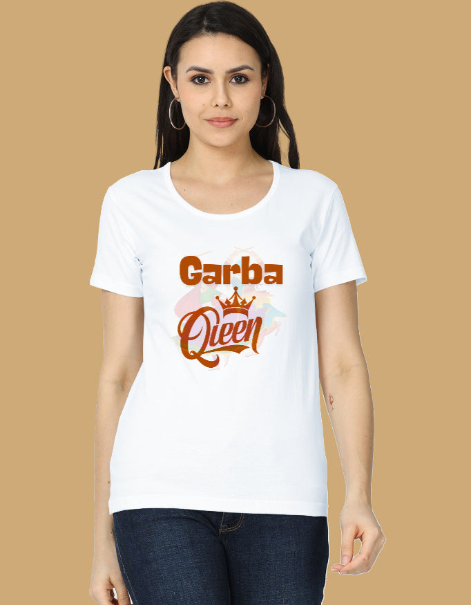 womens-classic-garba-queen-tshirt-cotton-white