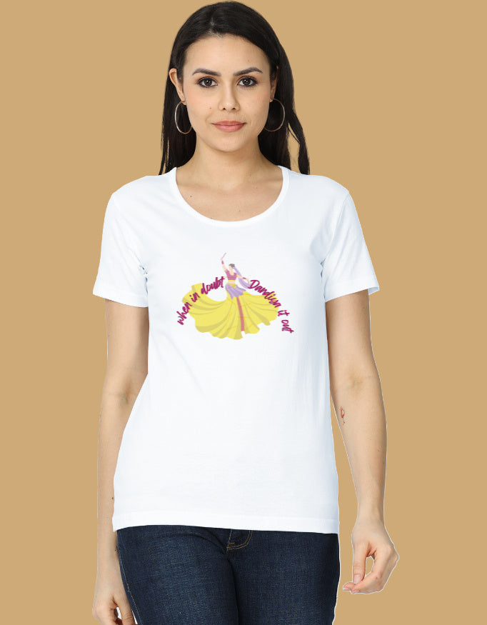 womens-classic-when-in-doubt-dandiya-it-out-tshirt-cotton-white