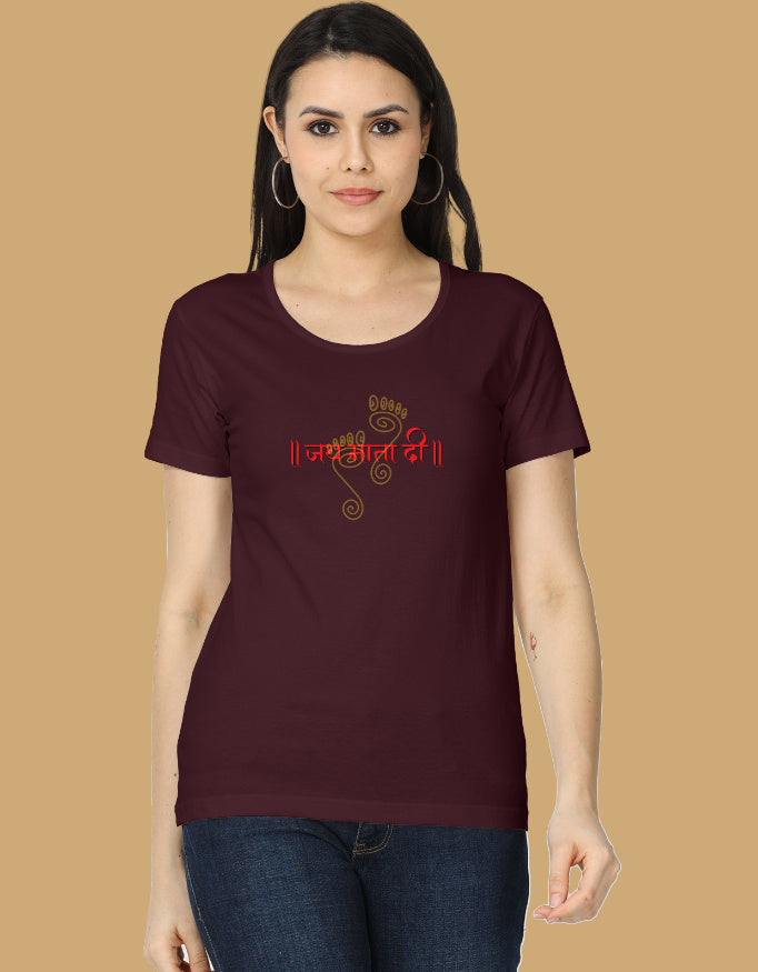 womens-classic-dandiya-night-tshirt-multi-color-cotton-maroon
