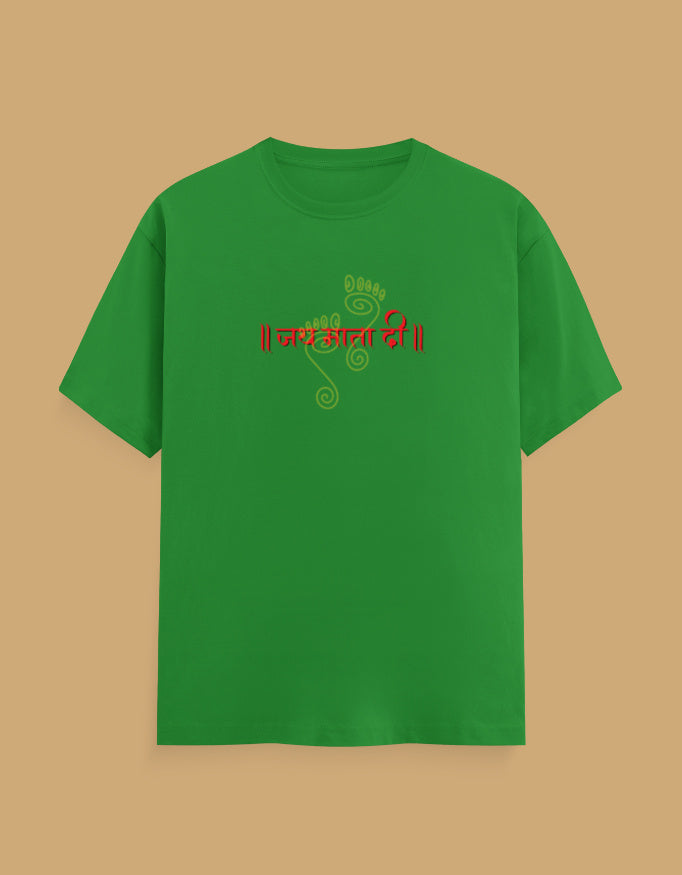 jai-mata-di-unisex-cotton-tshirt-flag-green