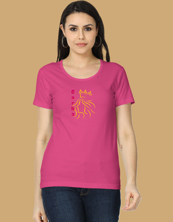 womens-classic-garba-queen-tshirt-cotton-2-pink