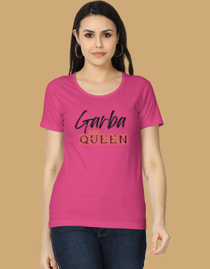 womens-classic-garba-queen-tshirt-cotton-4-pink