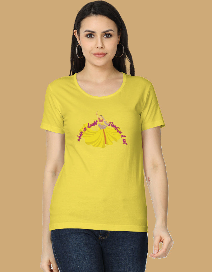 womens-classic-when-in-doubt-dandiya-it-out-tshirt-cotton-new-yellow