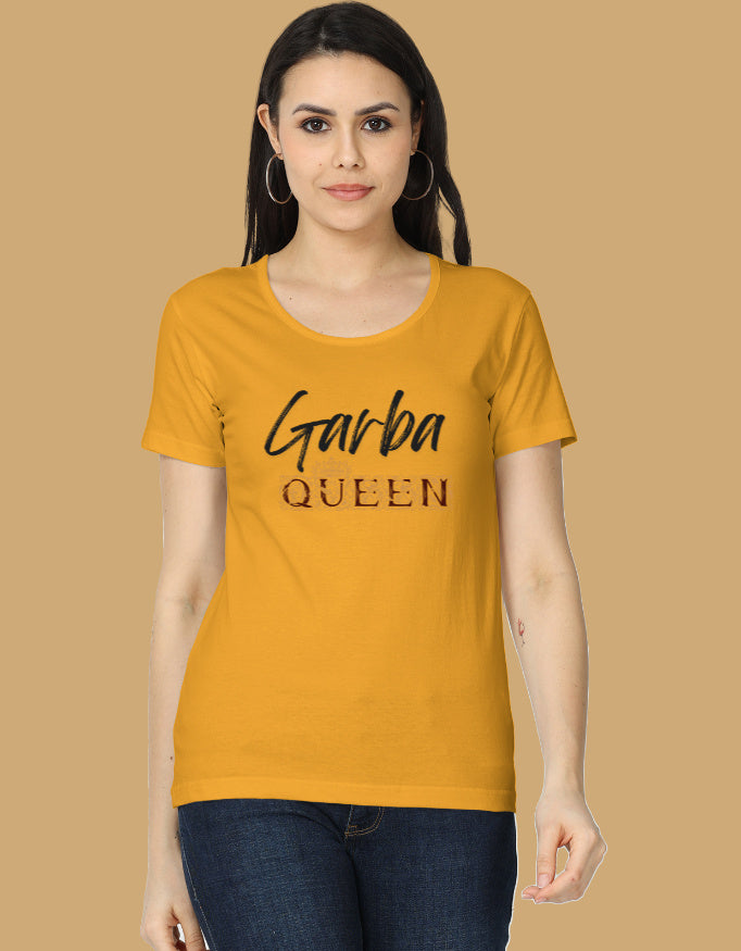 womens-classic-garba-queen-tshirt-cotton-4-golden-yellow