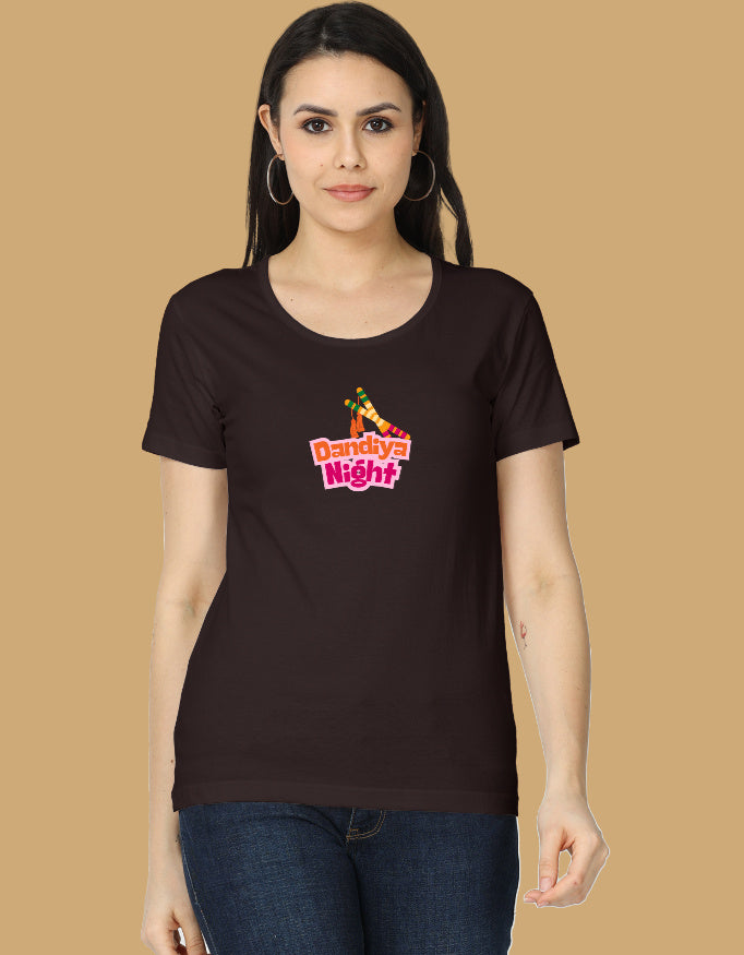 dandiya-night-womens-tshirt-coffee-brown