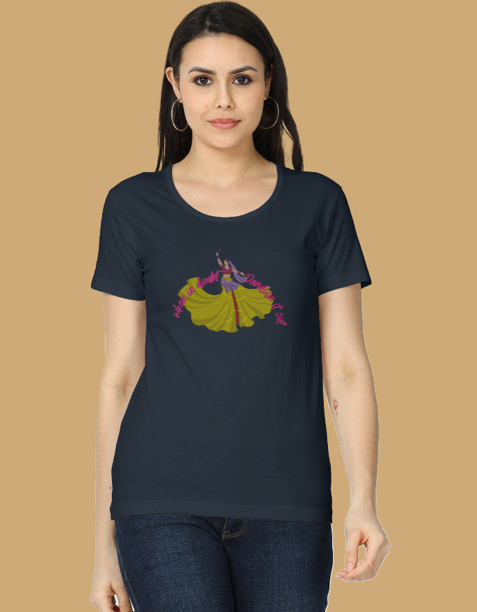 womens-classic-when-in-doubt-dandiya-it-out-tshirt-cotton-navy-blue