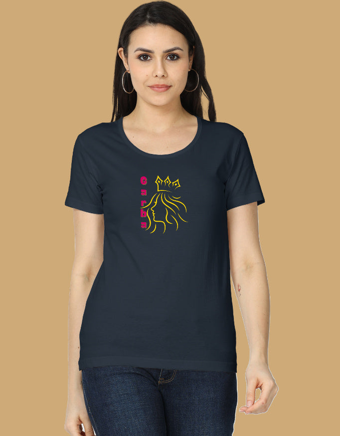 womens-classic-garba-queen-tshirt-cotton-2-navy-blue