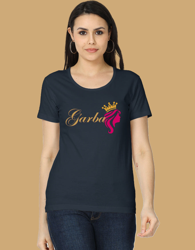 womens-classic-garba-queen-tshirt-cotton-3-navy-blue