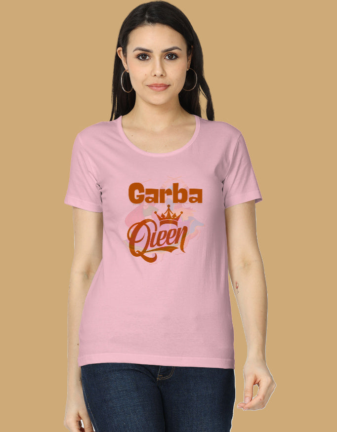 womens-classic-garba-queen-tshirt-cotton-light-baby-pink