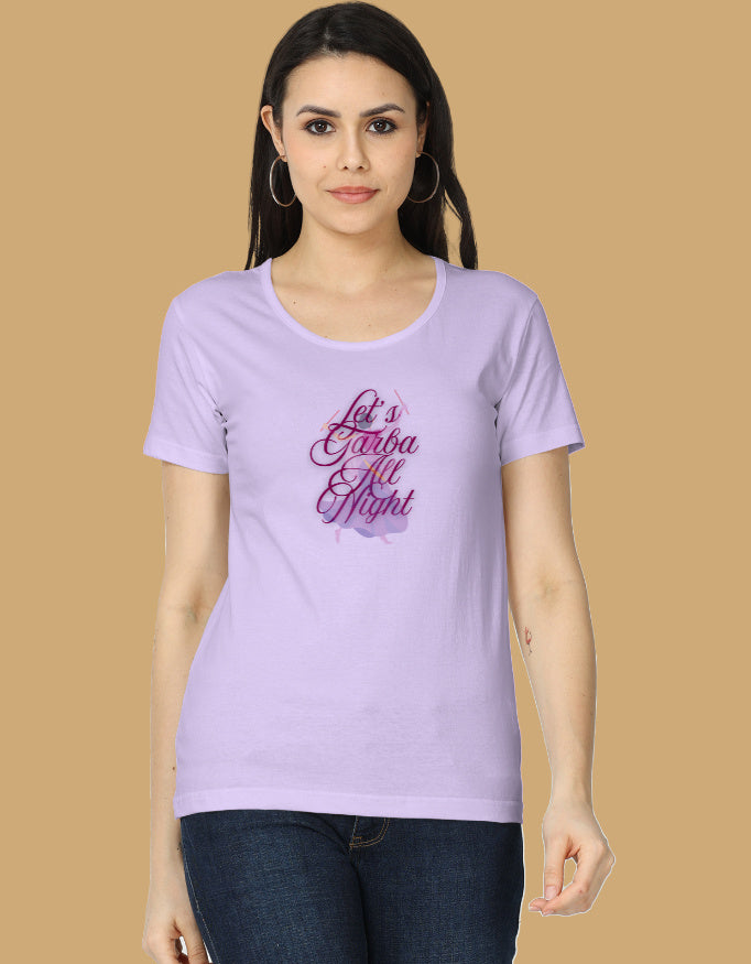womens-classic-lets-garba-all-night-tshirt-cotton-lavender