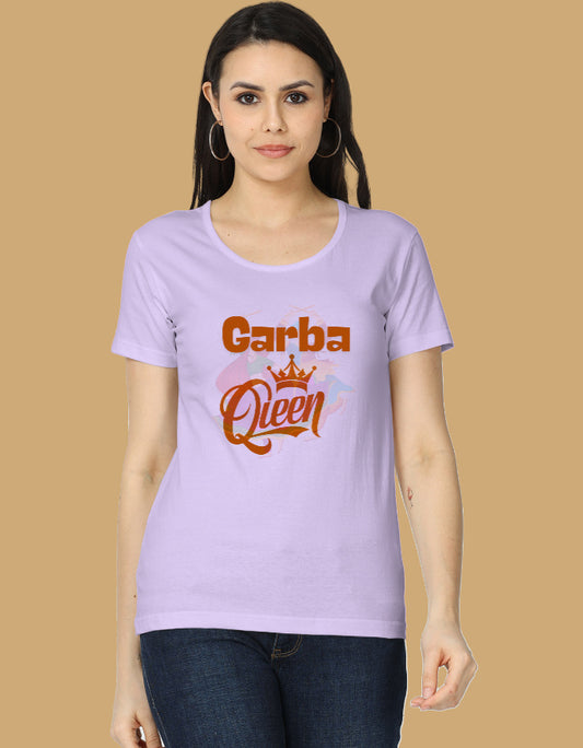womens-classic-garba-queen-tshirt-cotton-lavender