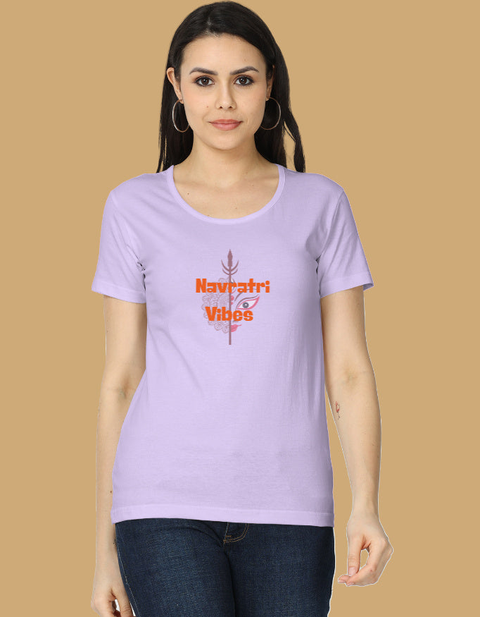 womens-classic-navratri-vibes-tshirt-cotton-lavender