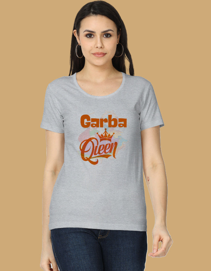 womens-classic-garba-queen-tshirt-cotton-grey
