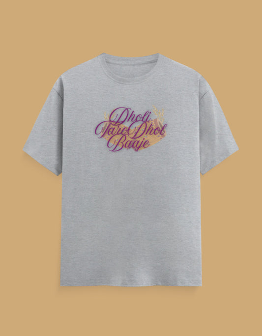 dholi-taro-dhol-baje-mens-cotton-tshirt-grey