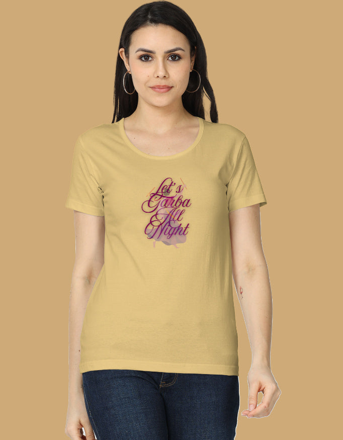 womens-classic-lets-garba-all-night-tshirt-cotton-yellow