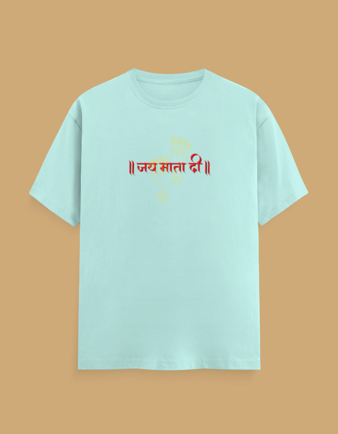 jai-mata-di-unisex-cotton-tshirt-mint