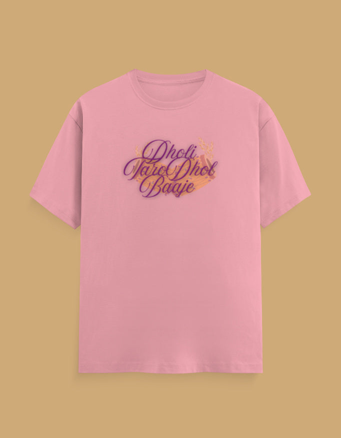 dholi-taro-dhol-baje-mens-cotton-tshirt-flamingo