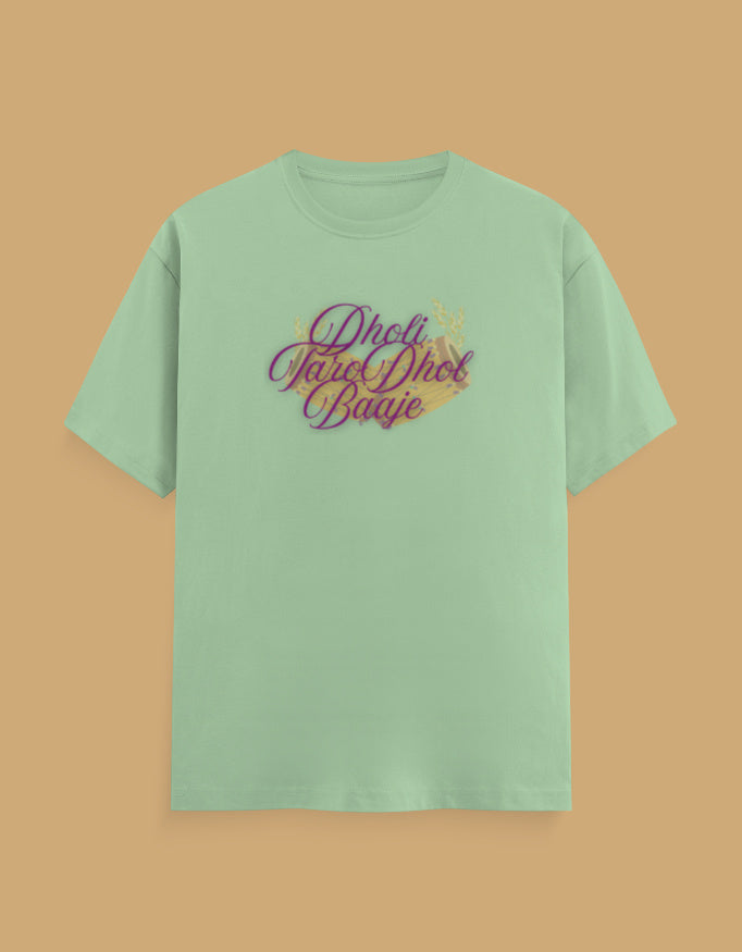 dholi-taro-dhol-baje-mens-cotton-tshirt-jade