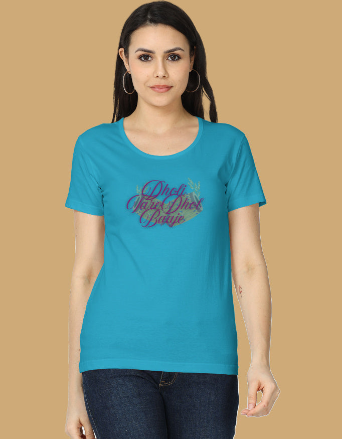 womens-classic-dholi-taro-dhol-baje-tshirt-multi-color-cotton-skyblue