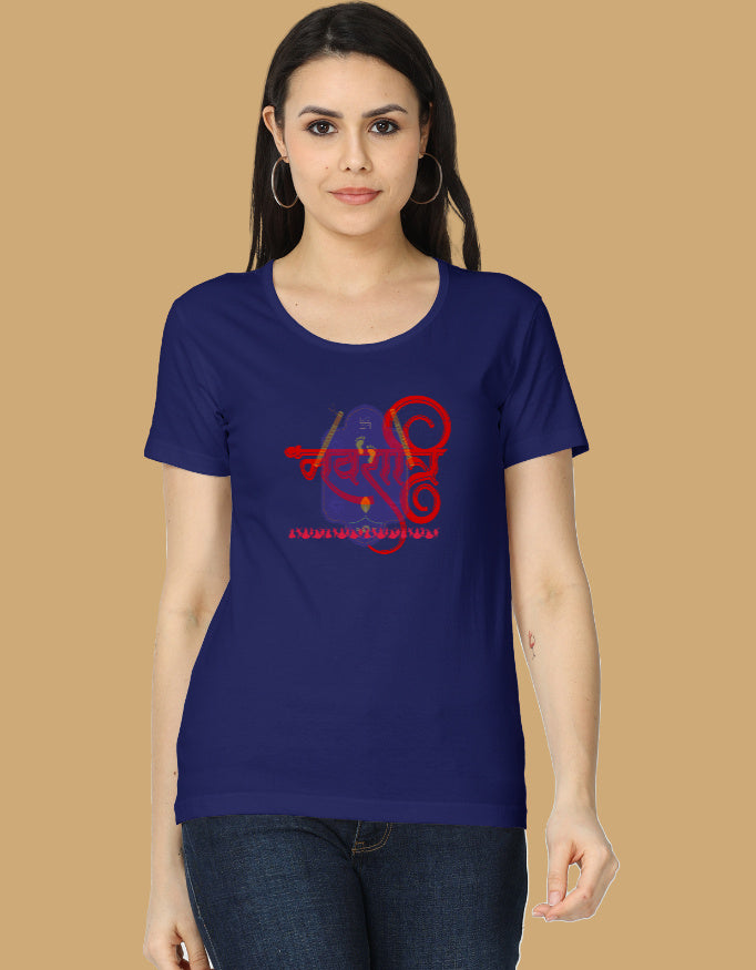 womens-classic-navratri-tshirt-cotton-royal-blue